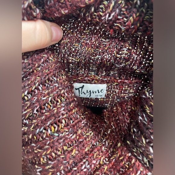 Thyme Maternity Red & Black Sweater Dress - Picture 2 of 3